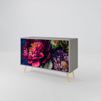 BLOOMING ELEGANCE Aparador de 2 Portas em Acabamento Cinzento