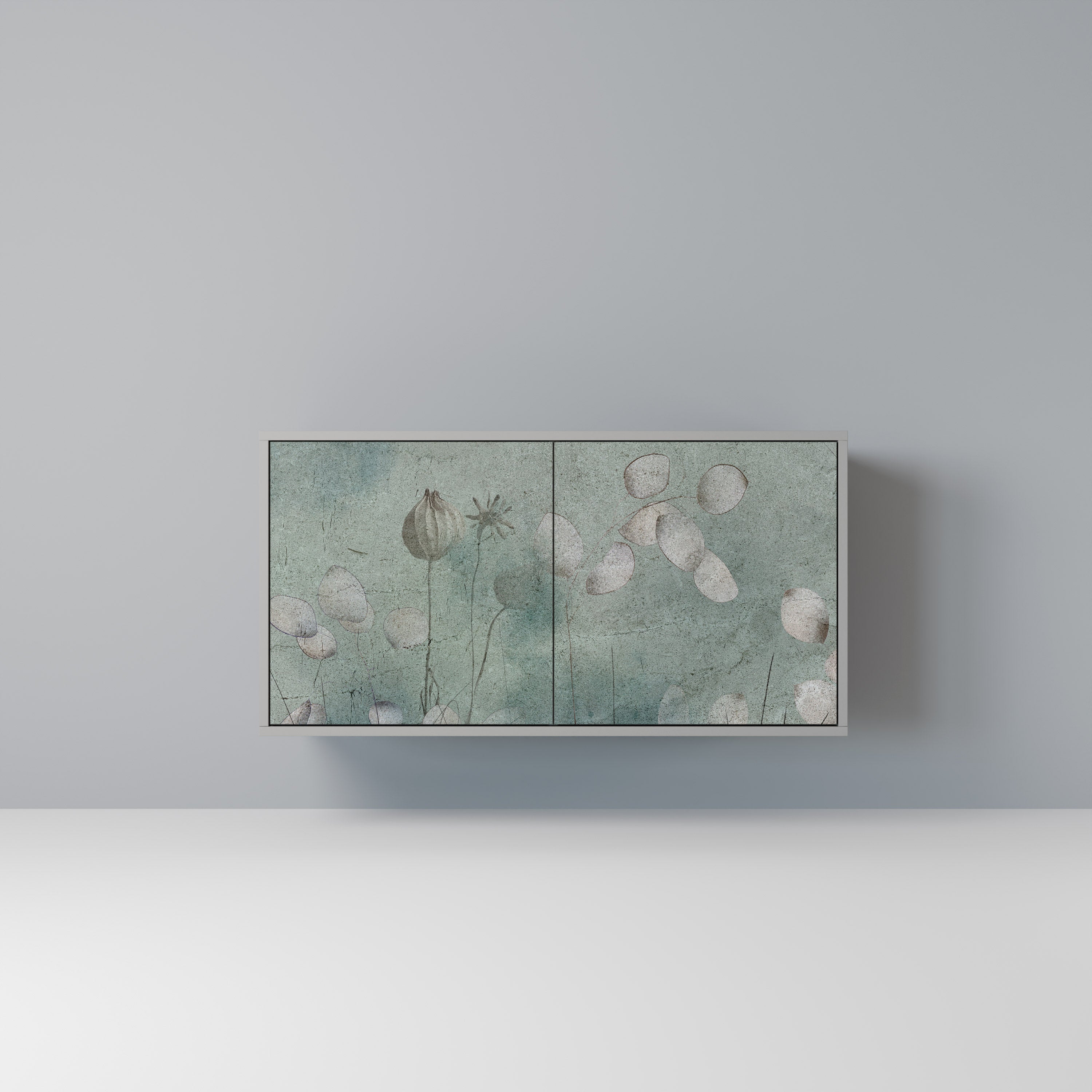 NIGHT LADY Aparador de 2 Portas em Acabamento Cinzento