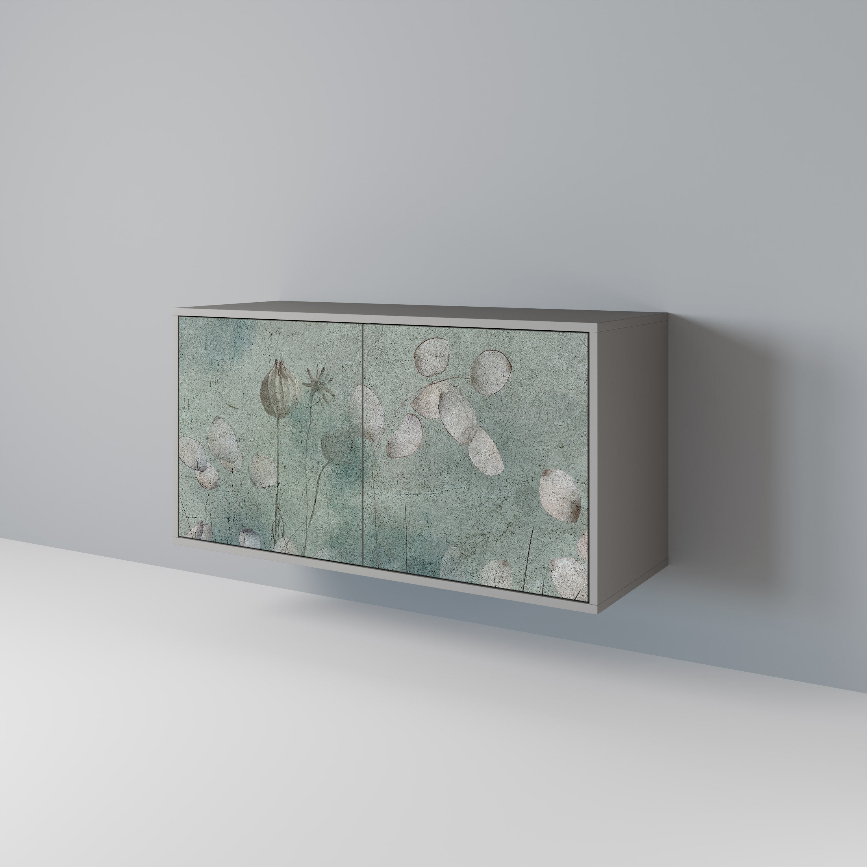 NIGHT LADY Aparador de 2 Portas em Acabamento Cinzento