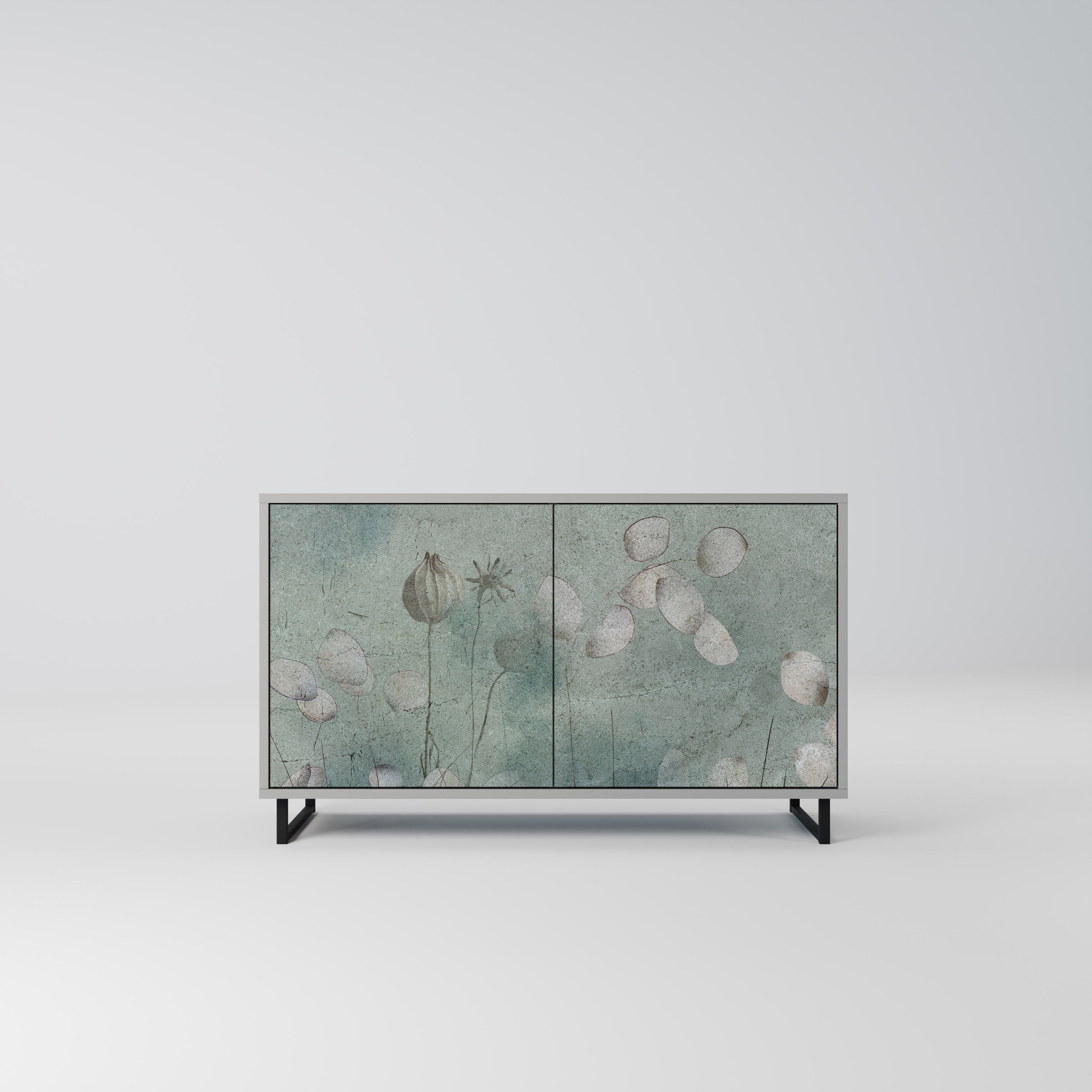 NIGHT LADY Aparador de 2 Portas em Acabamento Cinzento