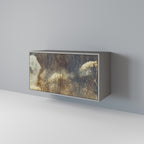 GENTLE POWER Aparador de 2 Portas em Acabamento Cinzento