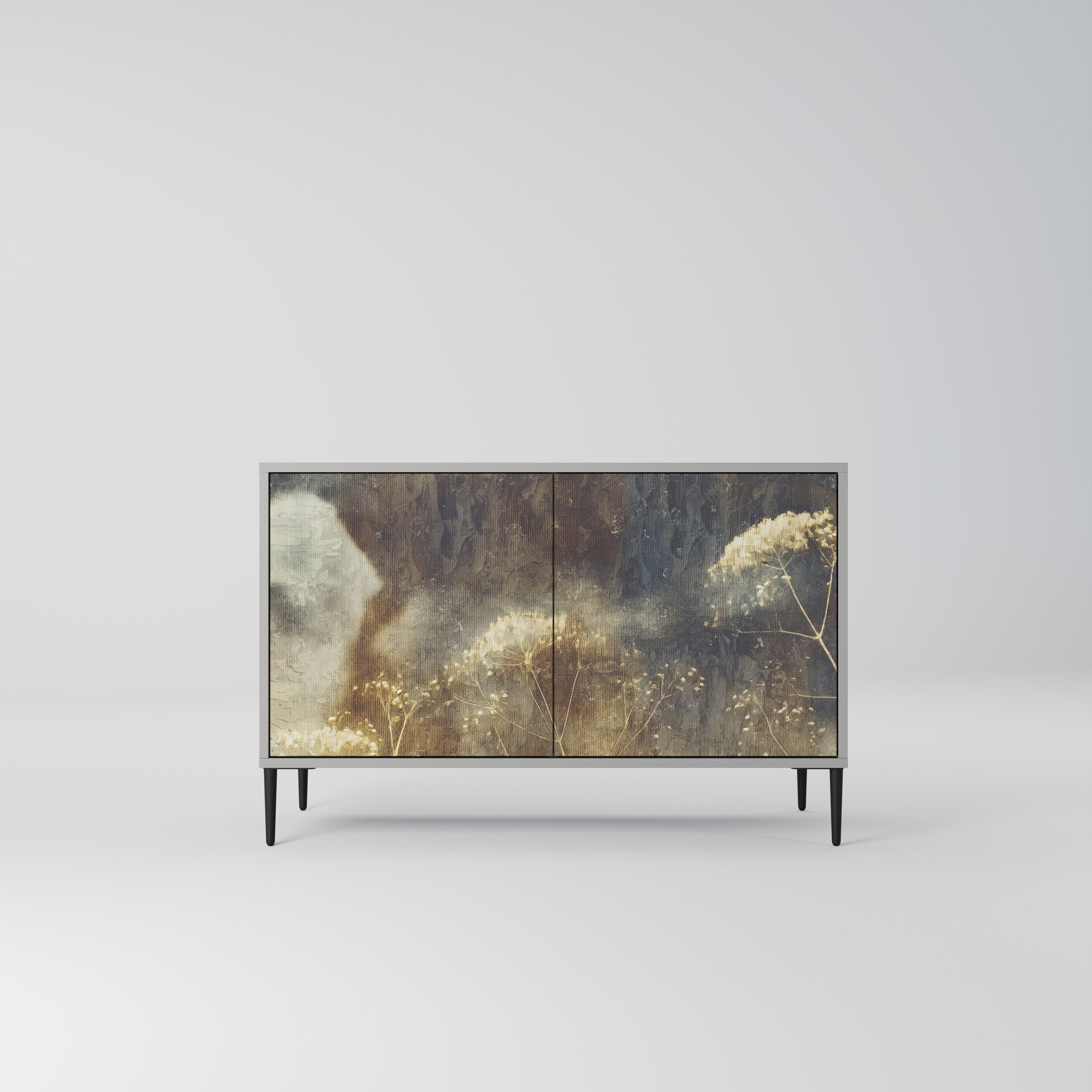 GENTLE POWER Aparador de 2 Portas em Acabamento Cinzento