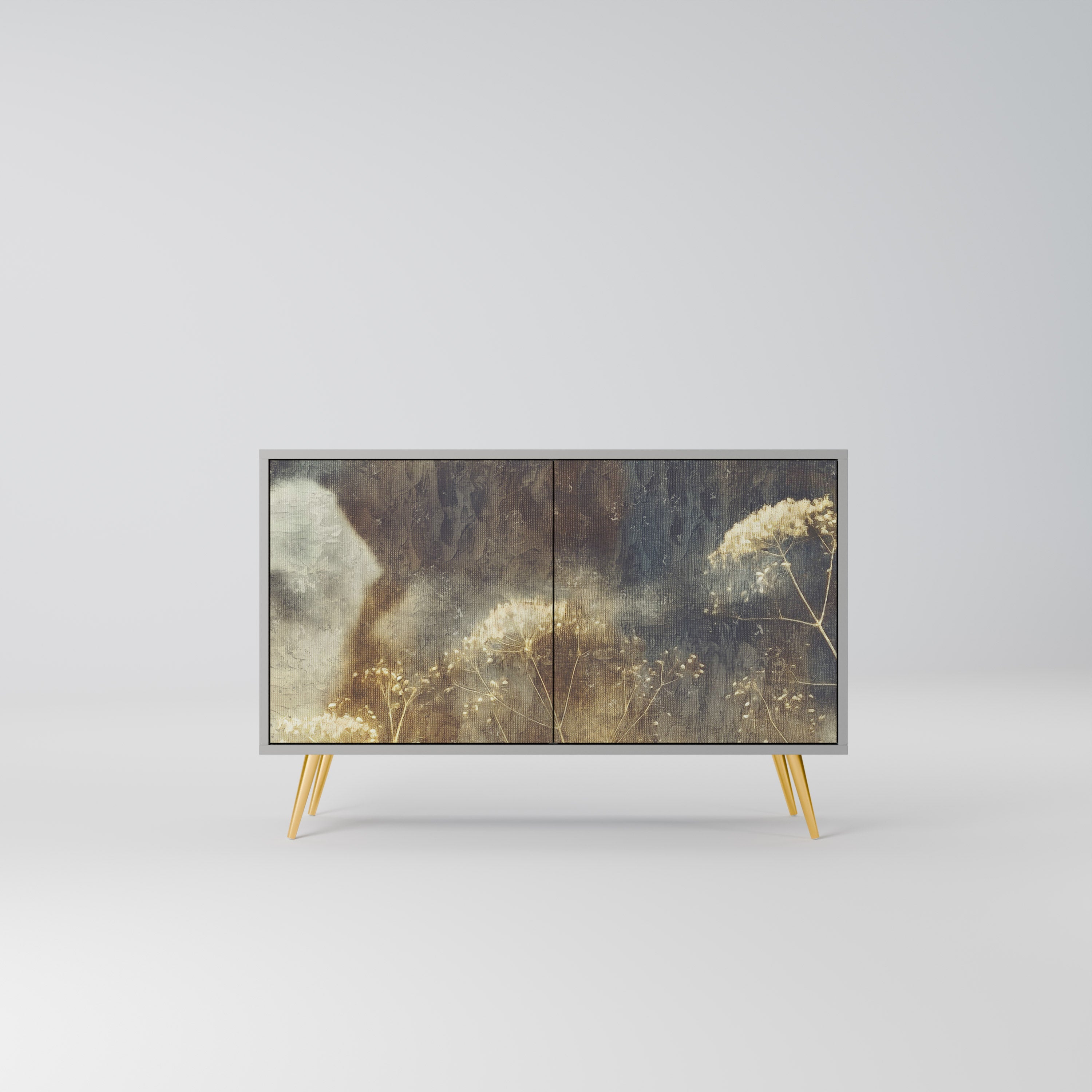 GENTLE POWER Aparador de 2 Portas em Acabamento Cinzento