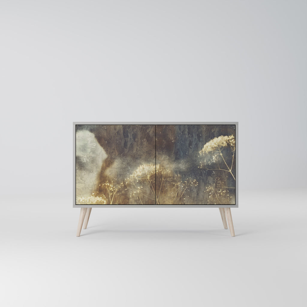 GENTLE POWER Aparador de 2 Portas em Acabamento Cinzento