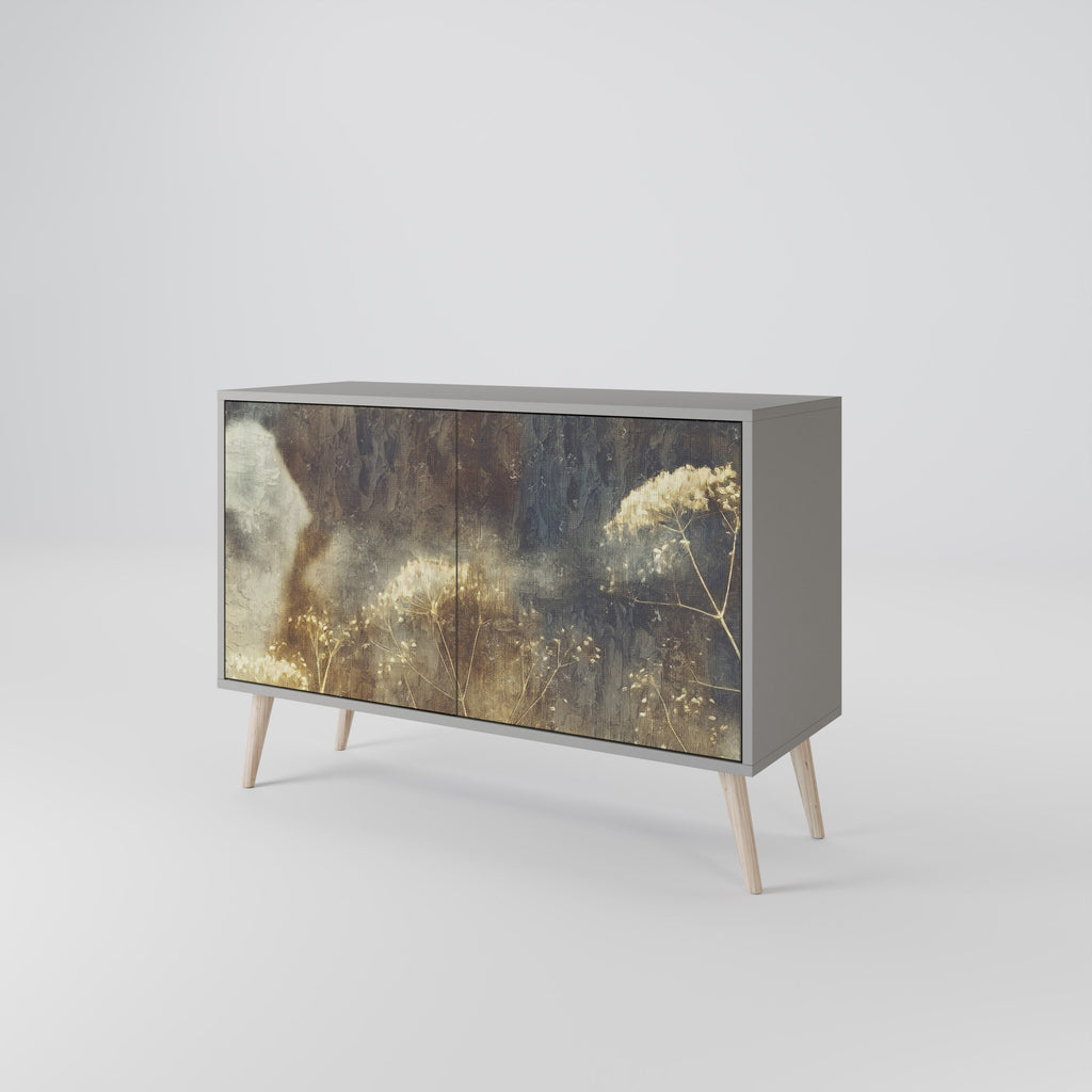 GENTLE POWER Aparador de 2 Portas em Acabamento Cinzento