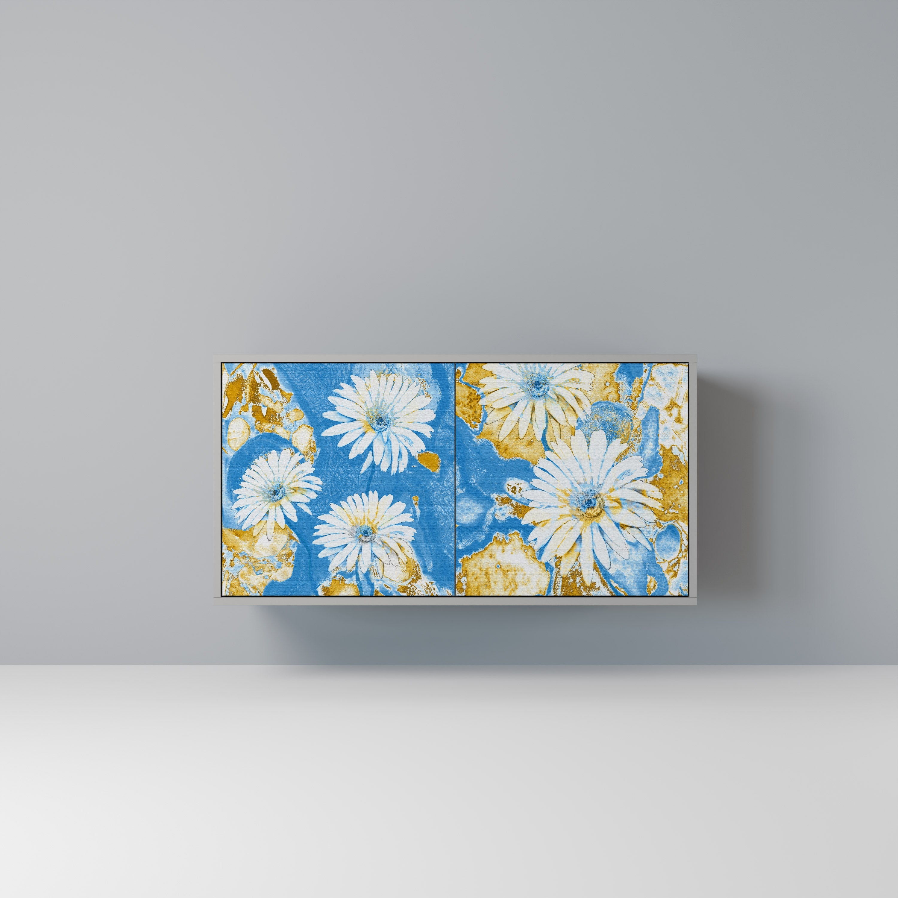 DAISY LUXE Aparador de 2 Portas em Acabamento Cinzento