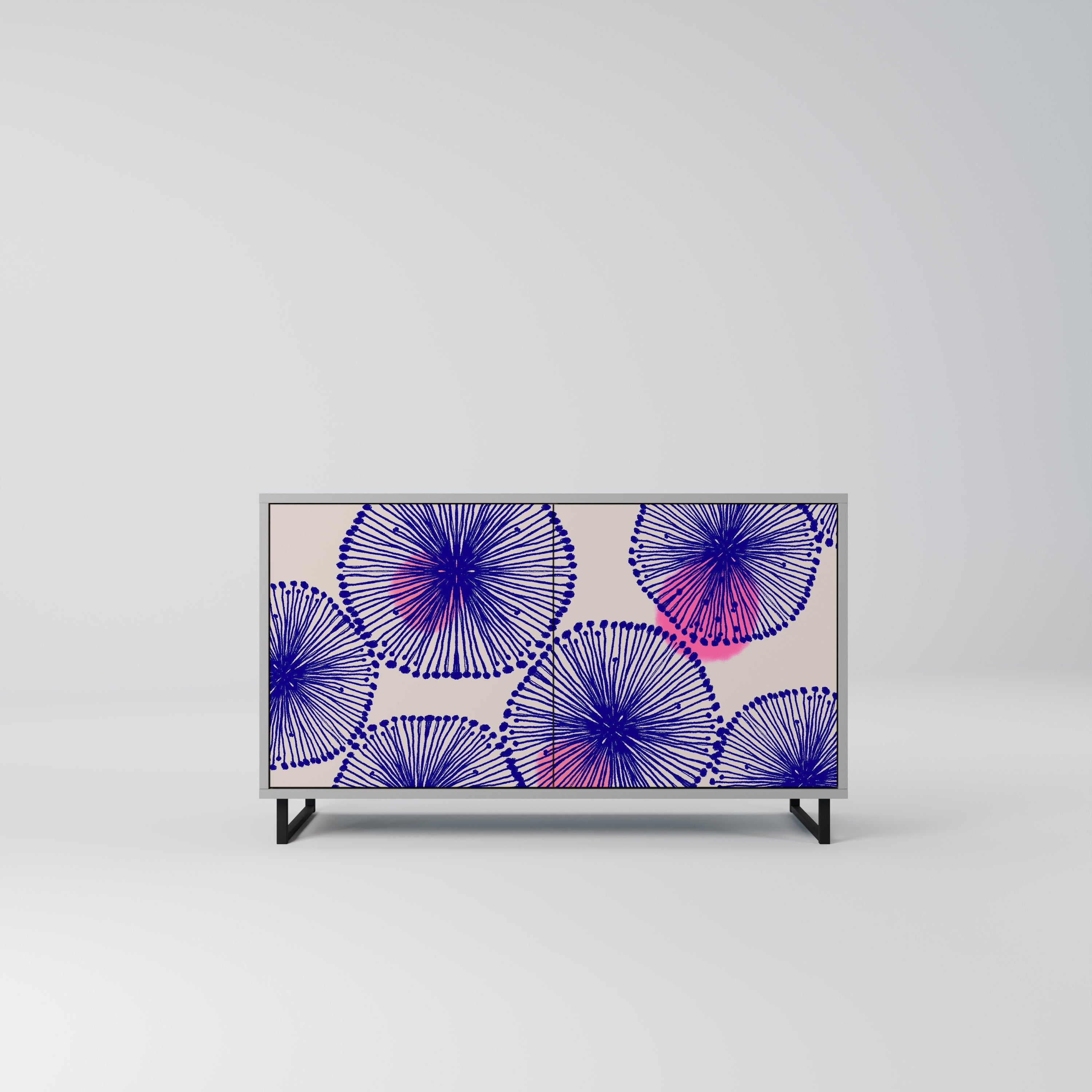 MAGIC NATURE Aparador de 2 Portas em Acabamento Cinzento