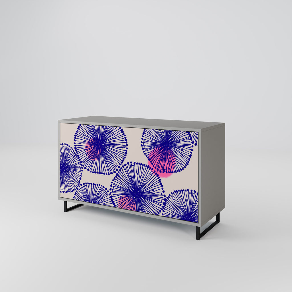 MAGIC NATURE Aparador de 2 Portas em Acabamento Cinzento