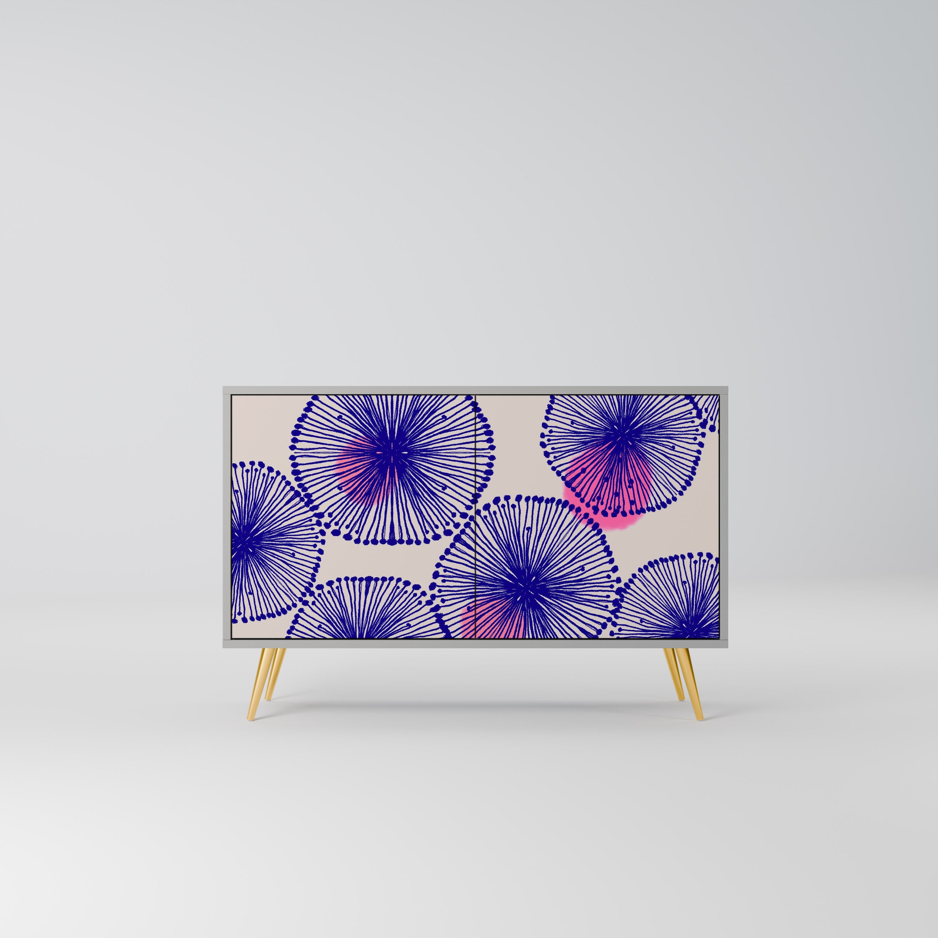 MAGIC NATURE Aparador de 2 Portas em Acabamento Cinzento