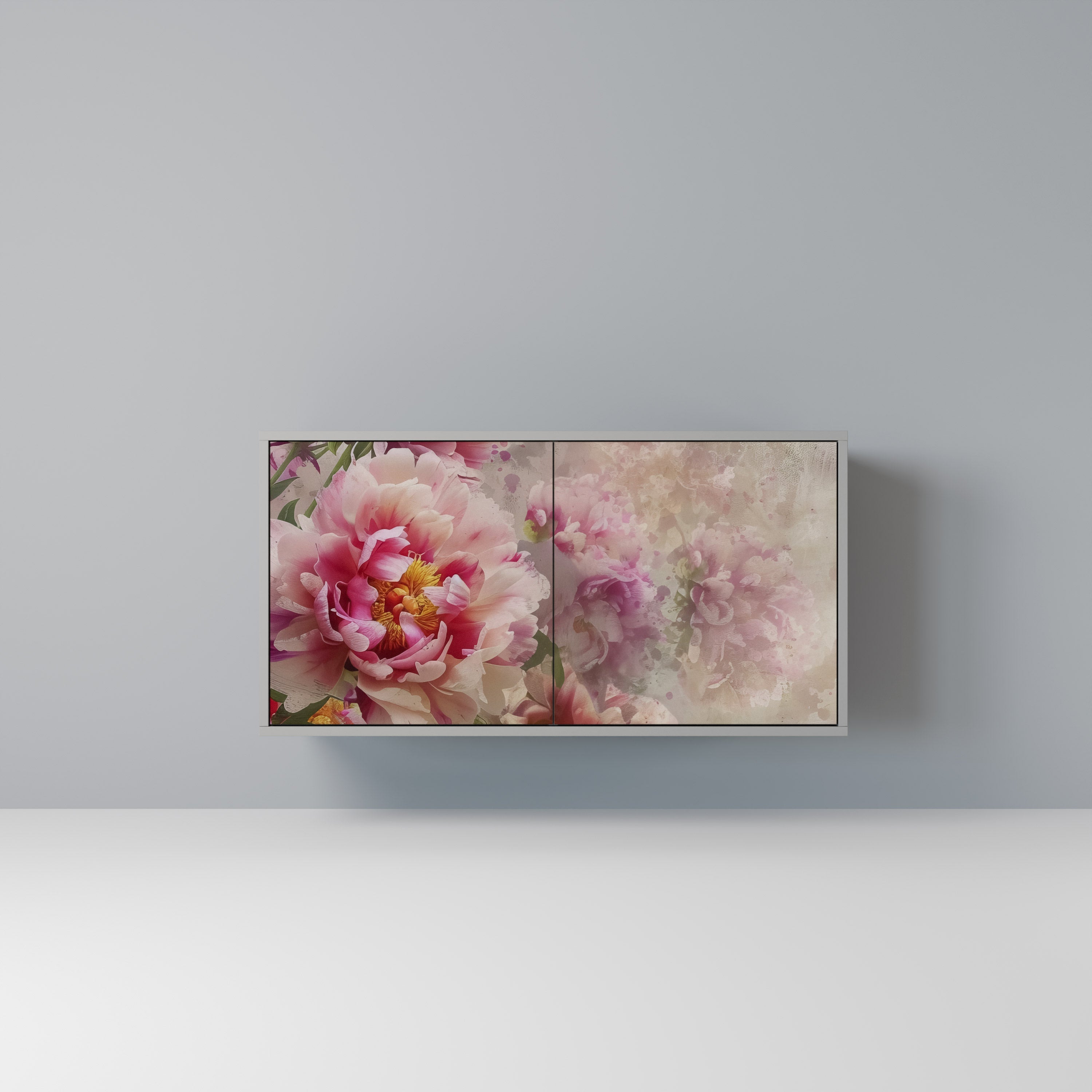 PEONY WHISPER Aparador de 2 Portas em Acabamento Cinzento