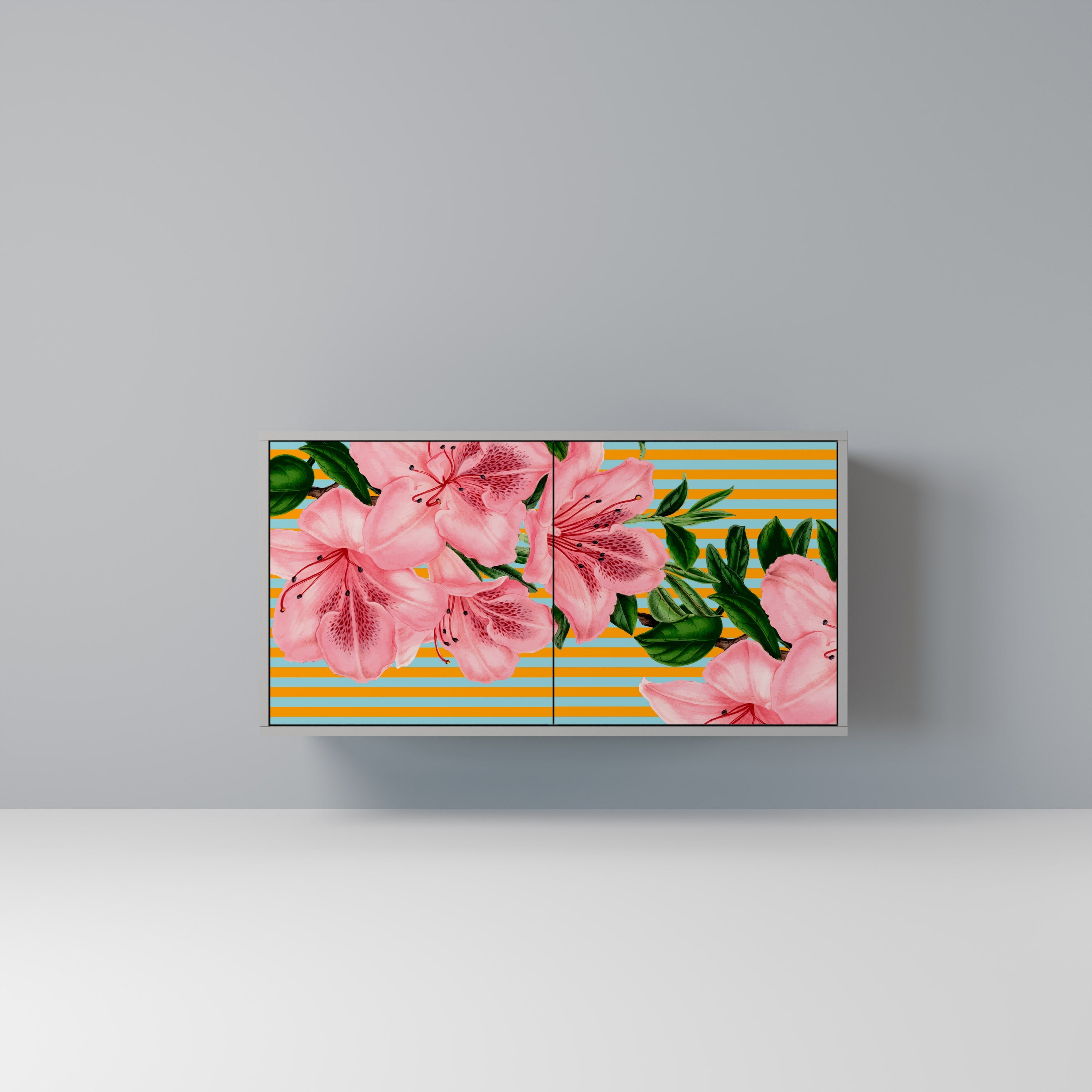 FRAGILE BEAUTY Aparador de 2 Portas em Acabamento Cinzento