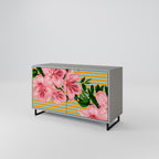 FRAGILE BEAUTY Aparador de 2 Portas em Acabamento Cinzento