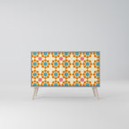 FLORAL DECOR 2-Door Sideboard in Grey Finish