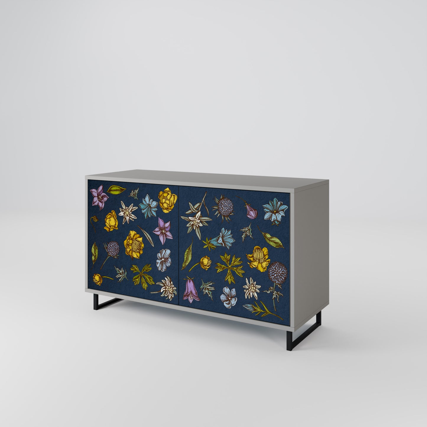 FLOWERS ON NAVY BLUE Aparador de 2 Portas