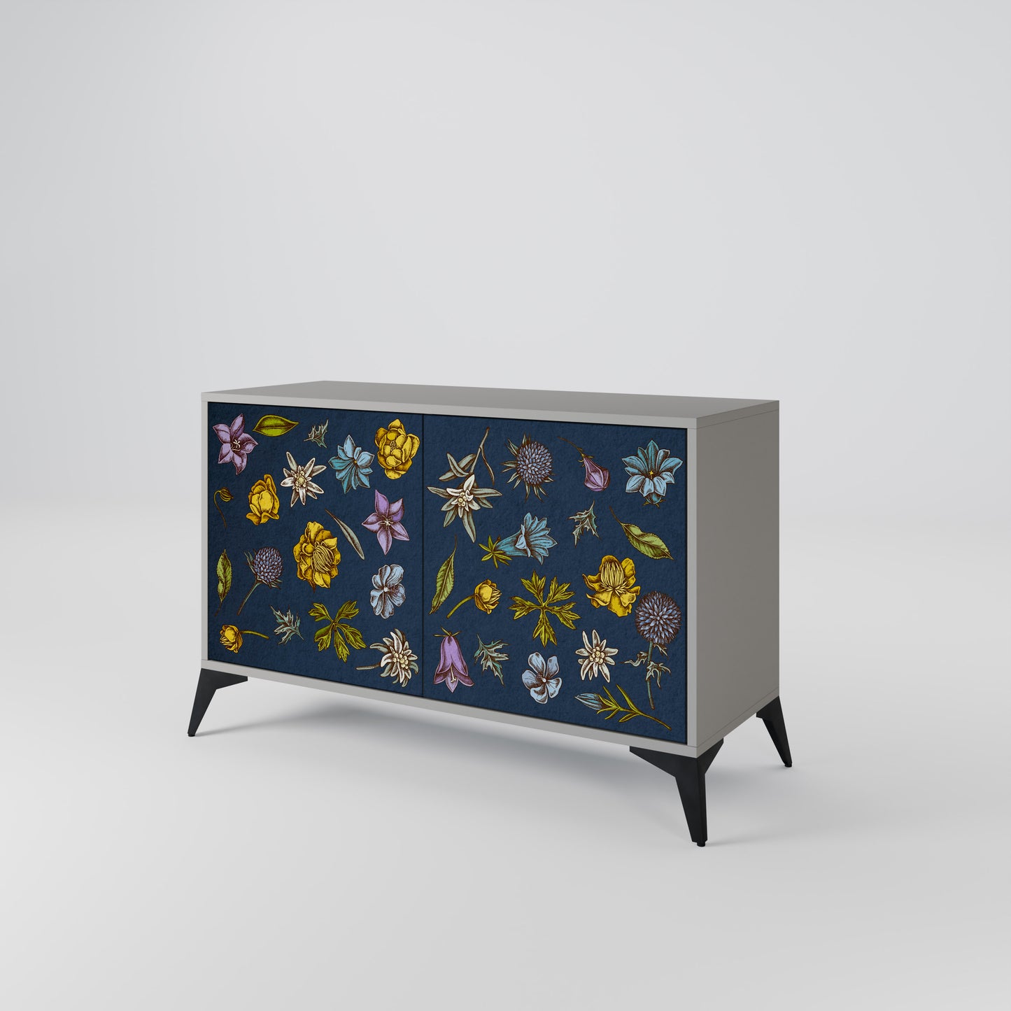 FLOWERS ON NAVY BLUE Aparador de 2 Portas