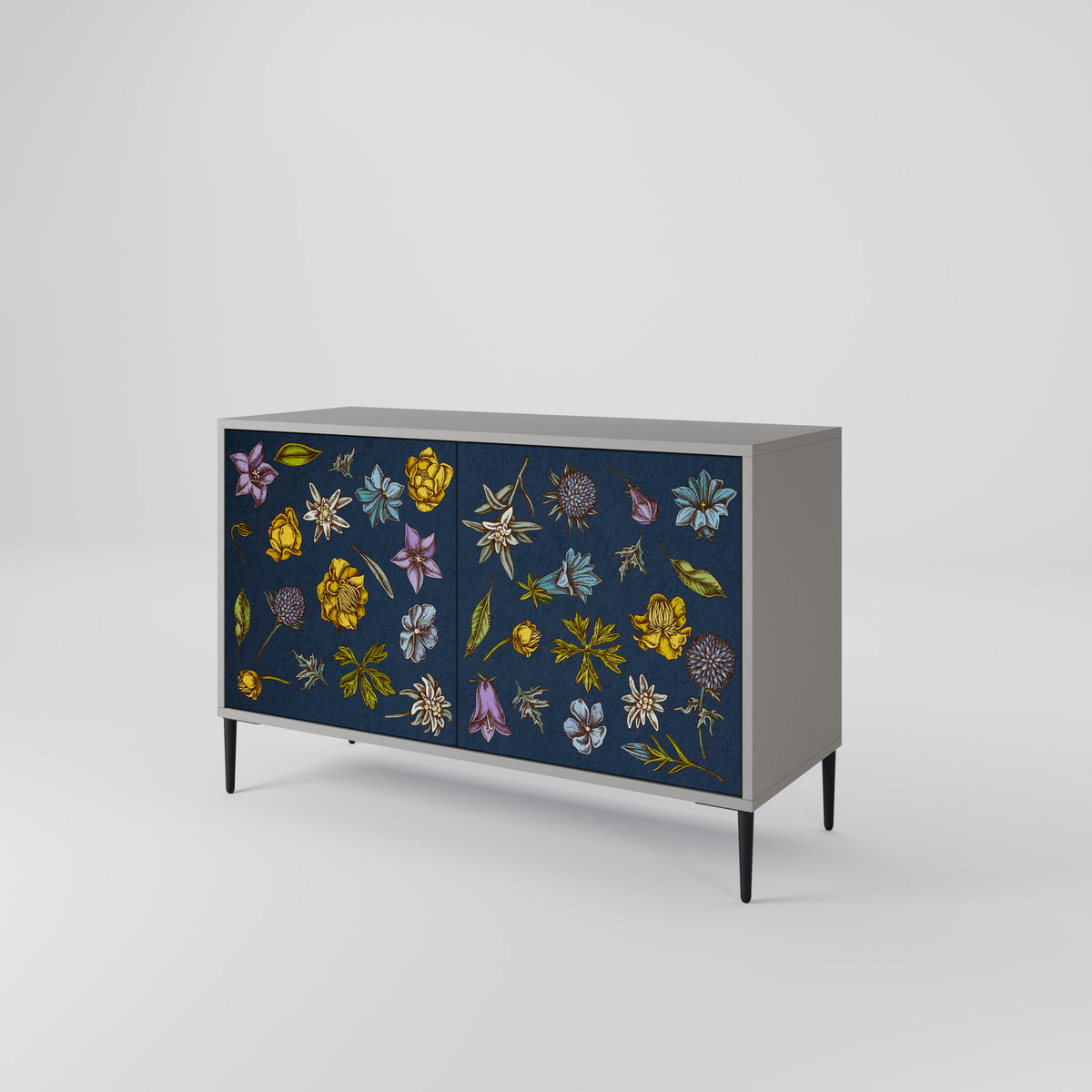 FLOWERS ON NAVY BLUE Aparador de 2 Portas