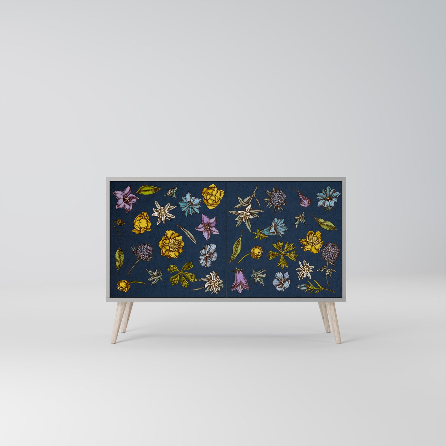 FLOWERS ON NAVY BLUE Aparador de 2 Portas