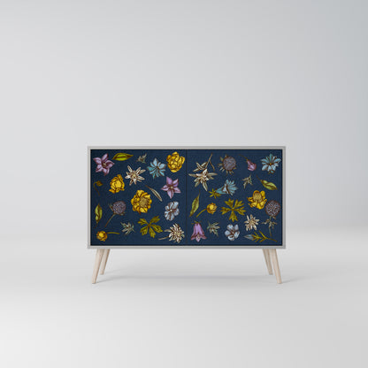 FLOWERS ON NAVY BLUE Aparador de 2 Portas