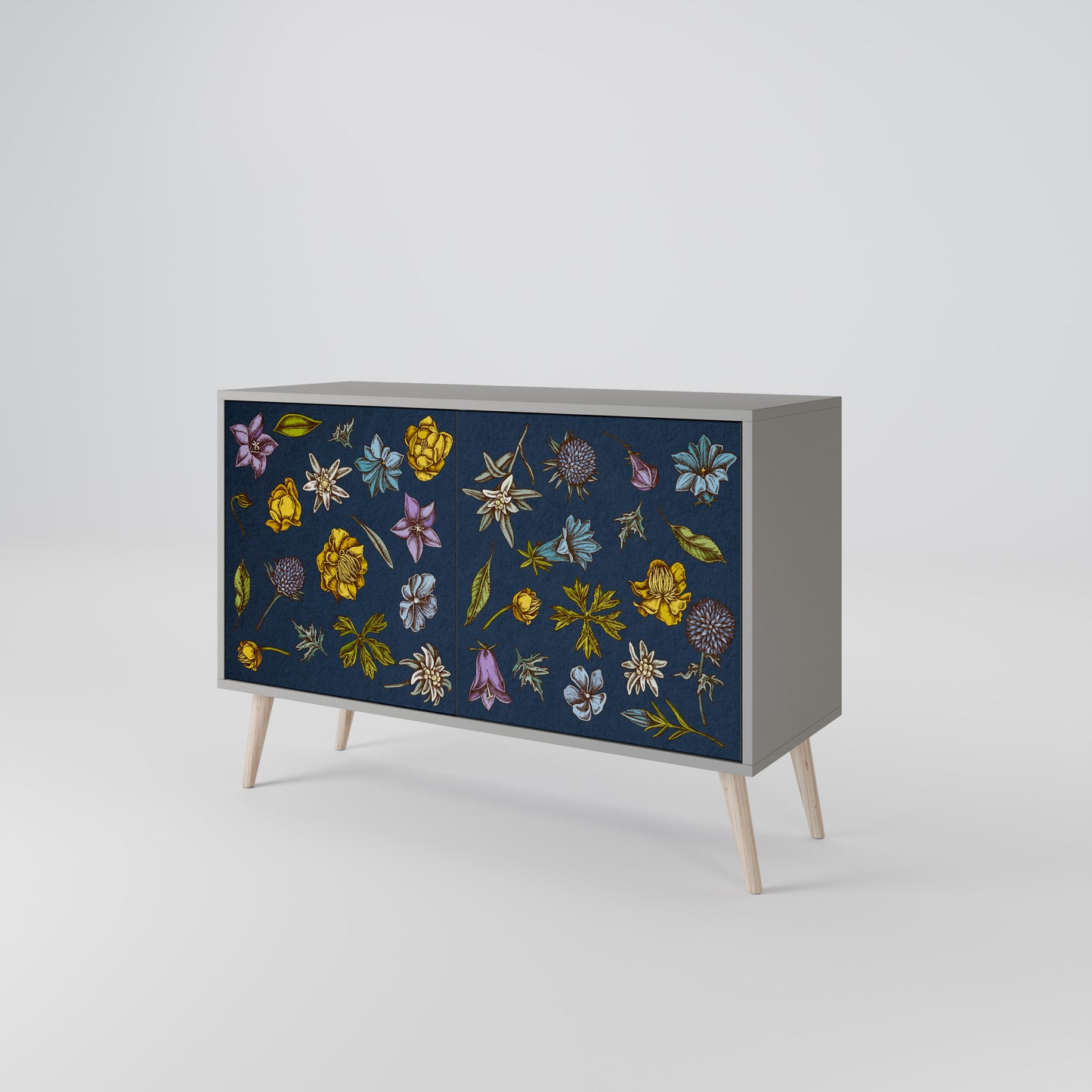 FLOWERS ON NAVY BLUE Aparador de 2 Portas