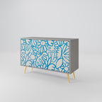 BLOOMY MORNING 2-Door Sideboard in Grey Finish