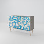 BLOOMY MORNING 2-Door Sideboard in Grey Finish