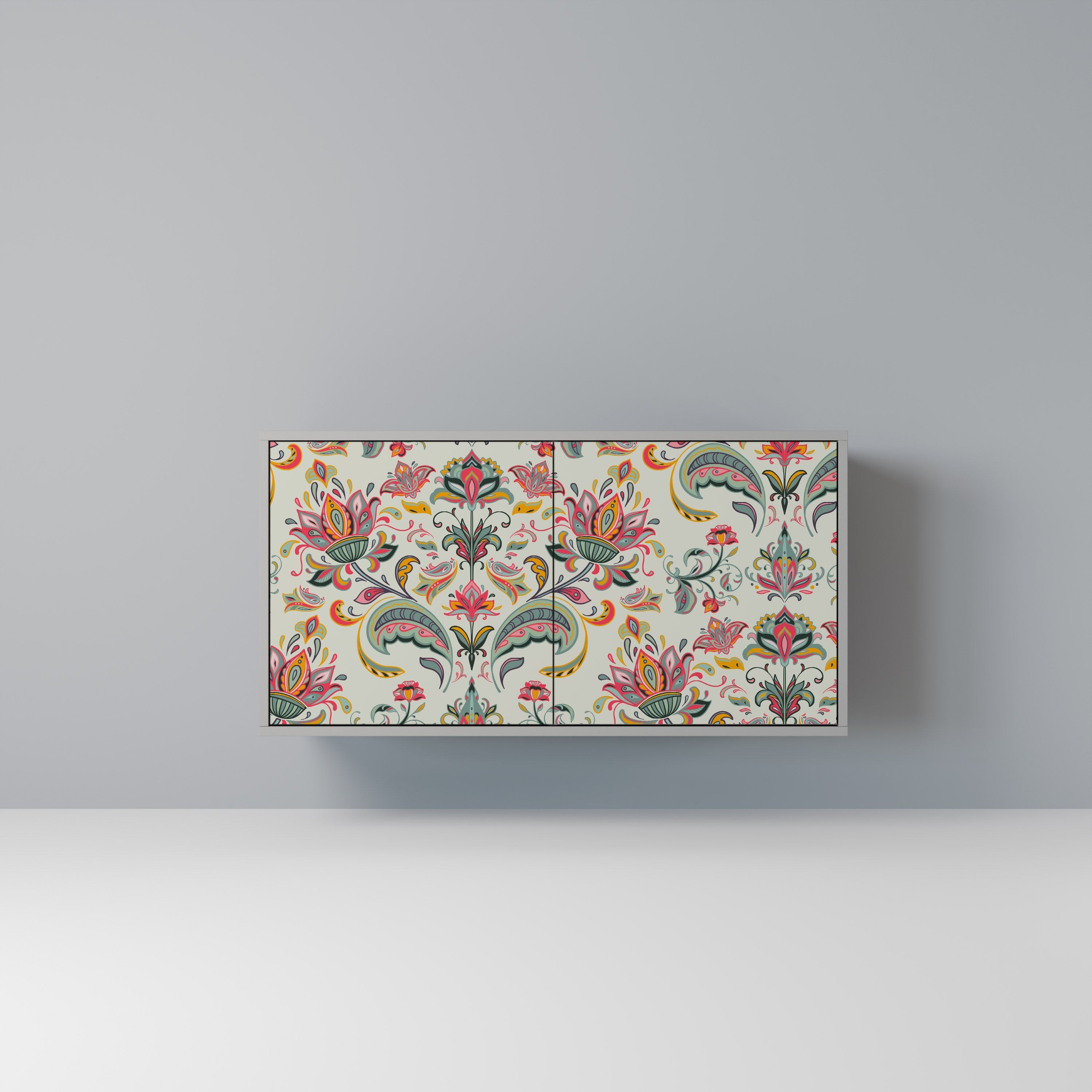 ORGANIC FOLKLORE Aparador de 2 Portas em Acabamento Cinzento