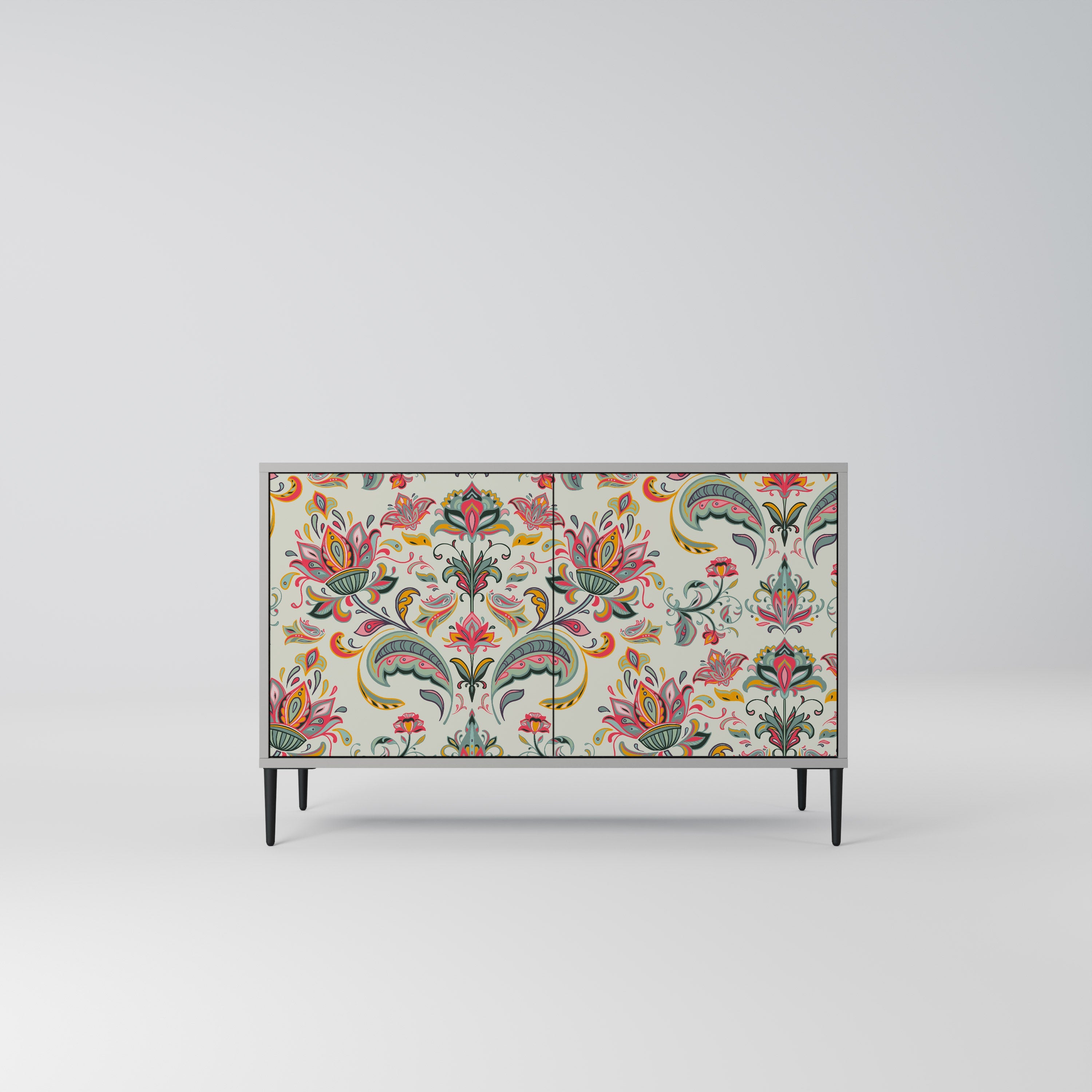 ORGANIC FOLKLORE Aparador de 2 Portas em Acabamento Cinzento