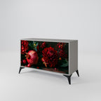 DAHLIAS AND POMEGRANATES 2-Door Sideboard in Grey Finish