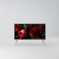 DAHLIAS AND POMEGRANATES 2-Door Sideboard in Grey Finish