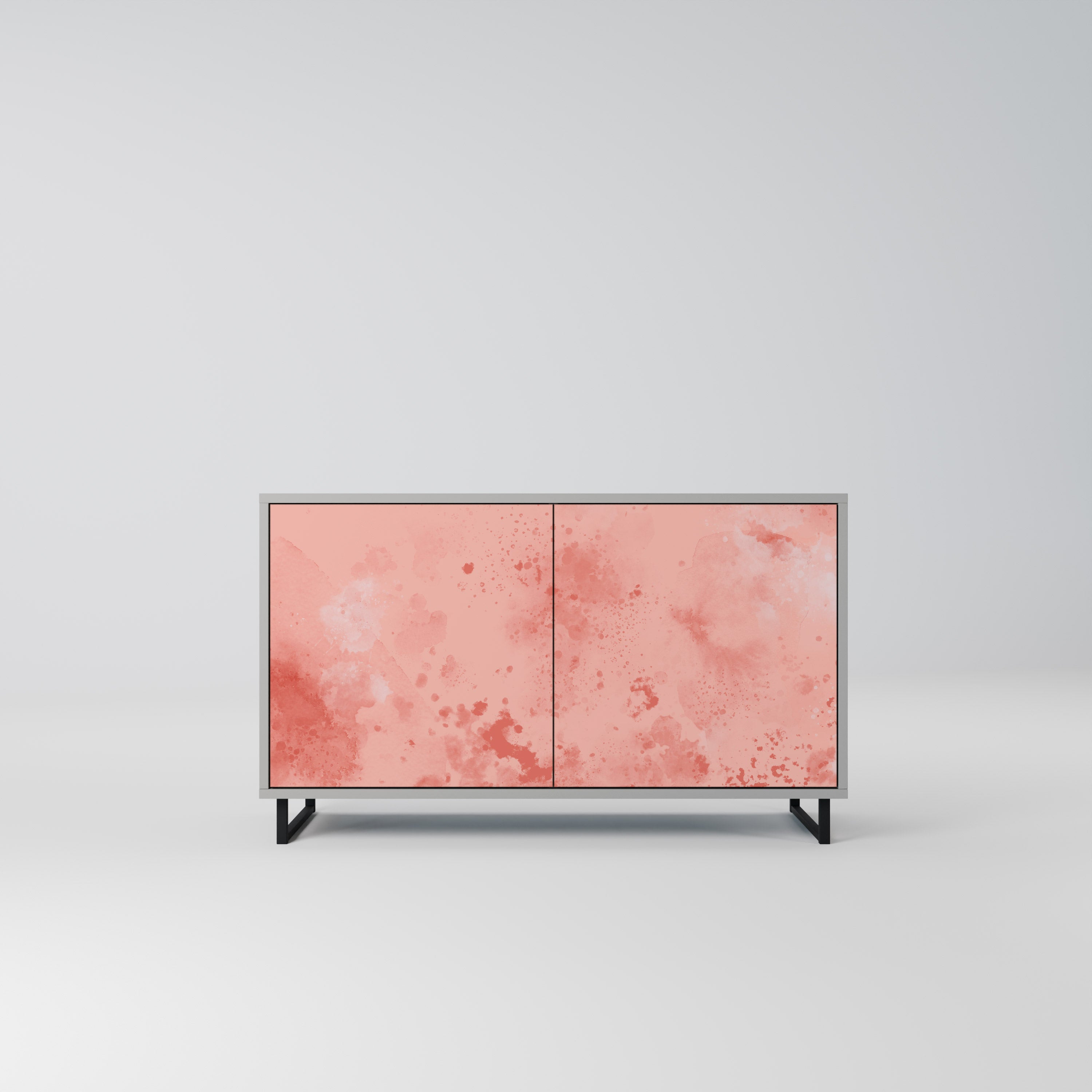 CRANE DANCE Aparador de 2 Portas em Acabamento Cinzento