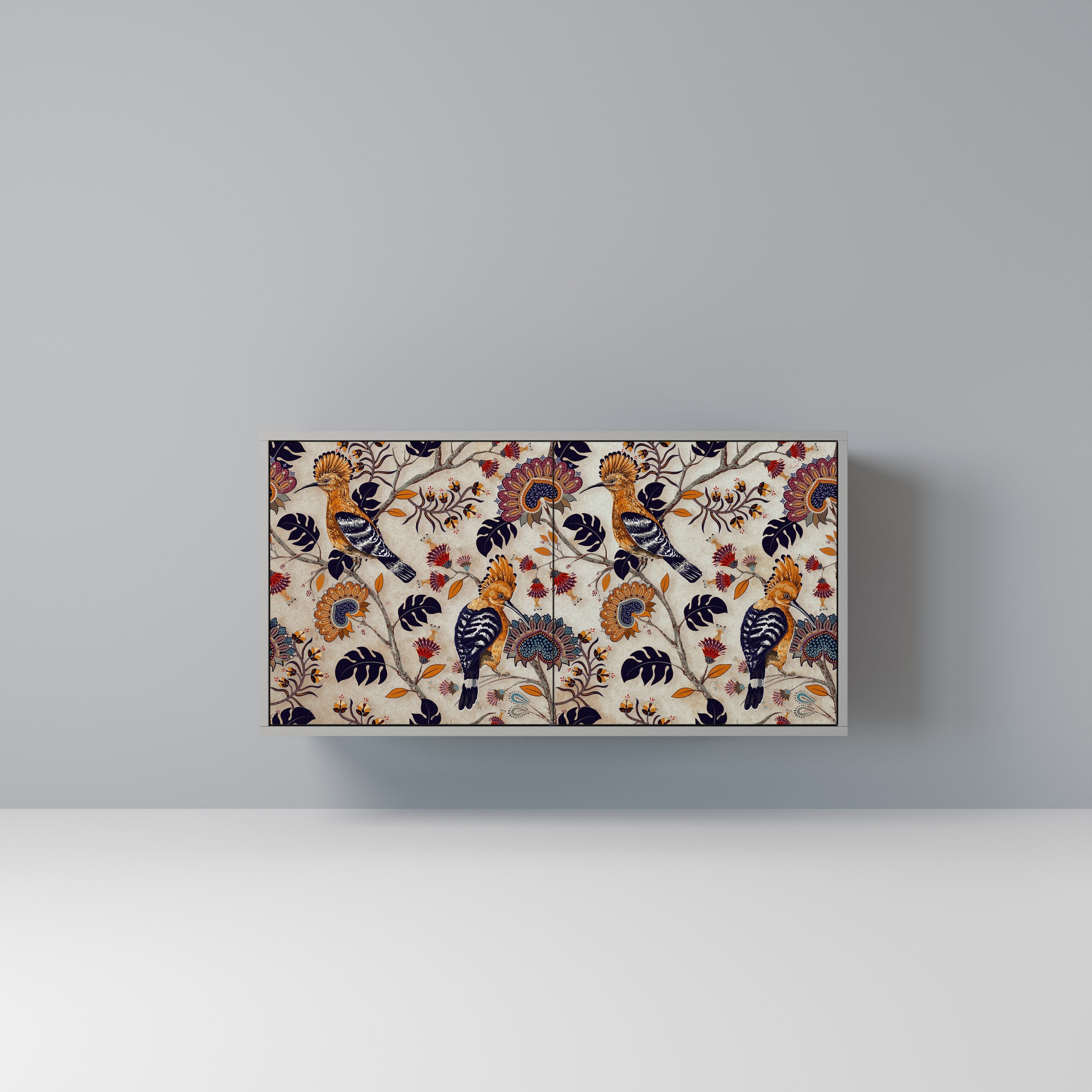 EMINENT HOOPOE Aparador de 2 Portas em Acabamento Cinzento