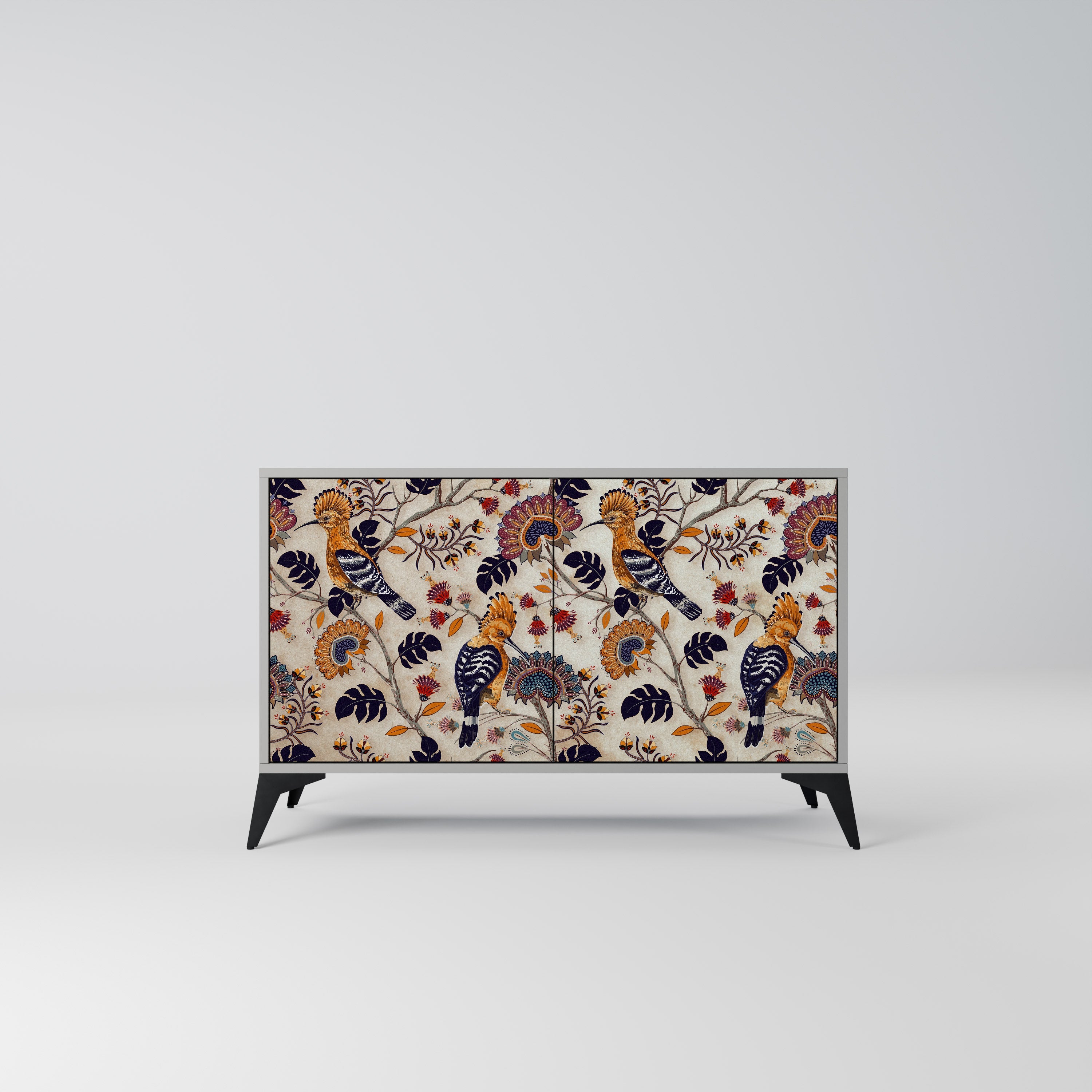 EMINENT HOOPOE Aparador de 2 Portas em Acabamento Cinzento