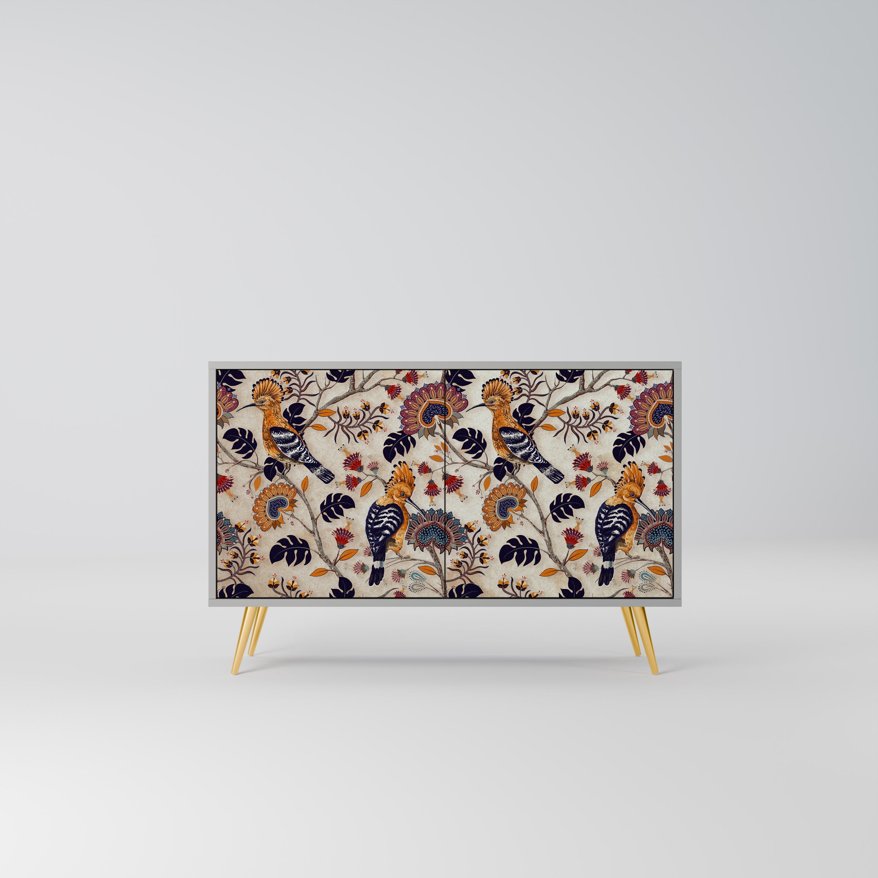 EMINENT HOOPOE Aparador de 2 Portas em Acabamento Cinzento