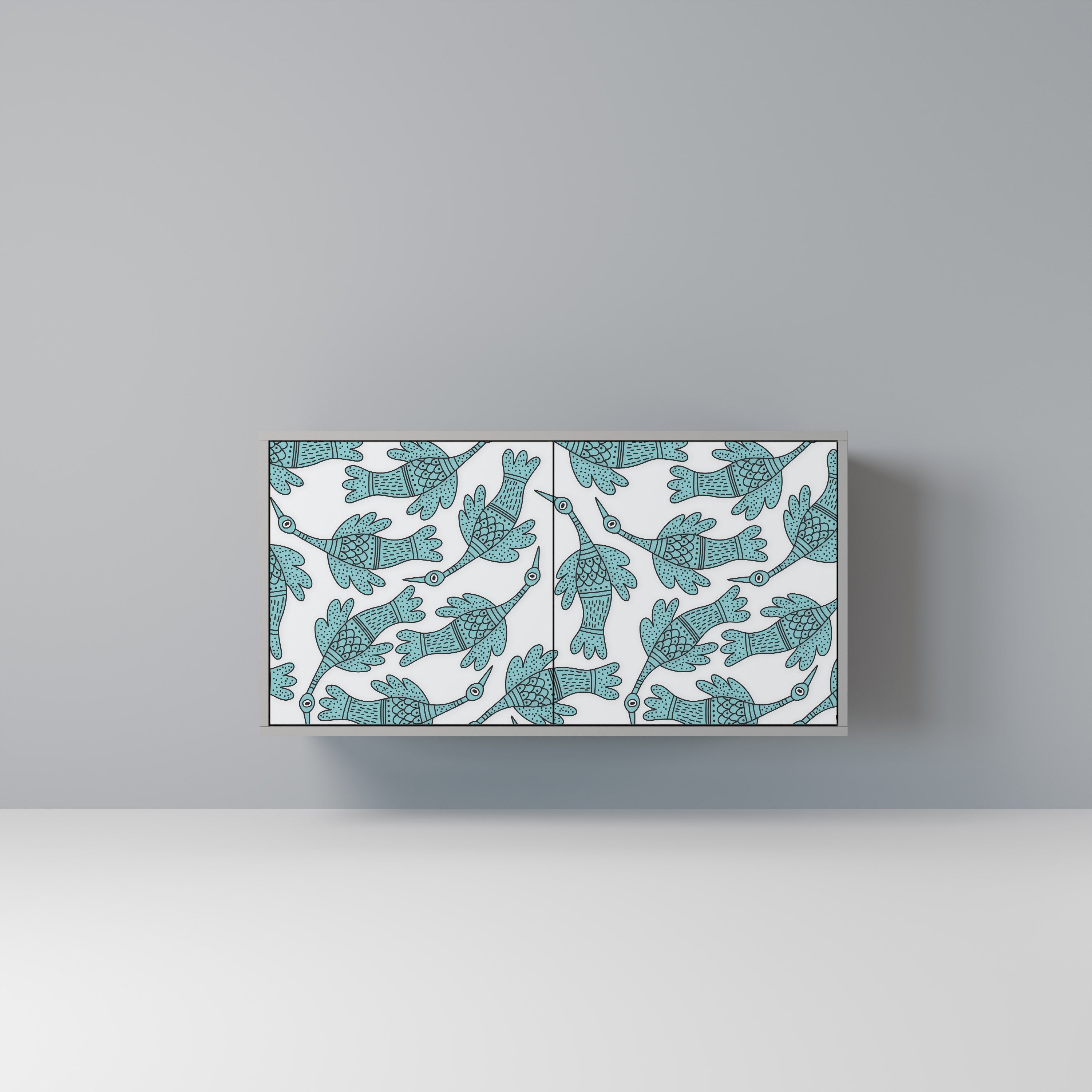 WATERSPOUT SONGIBIRD Aparador de 2 Portas em Acabamento Cinzento