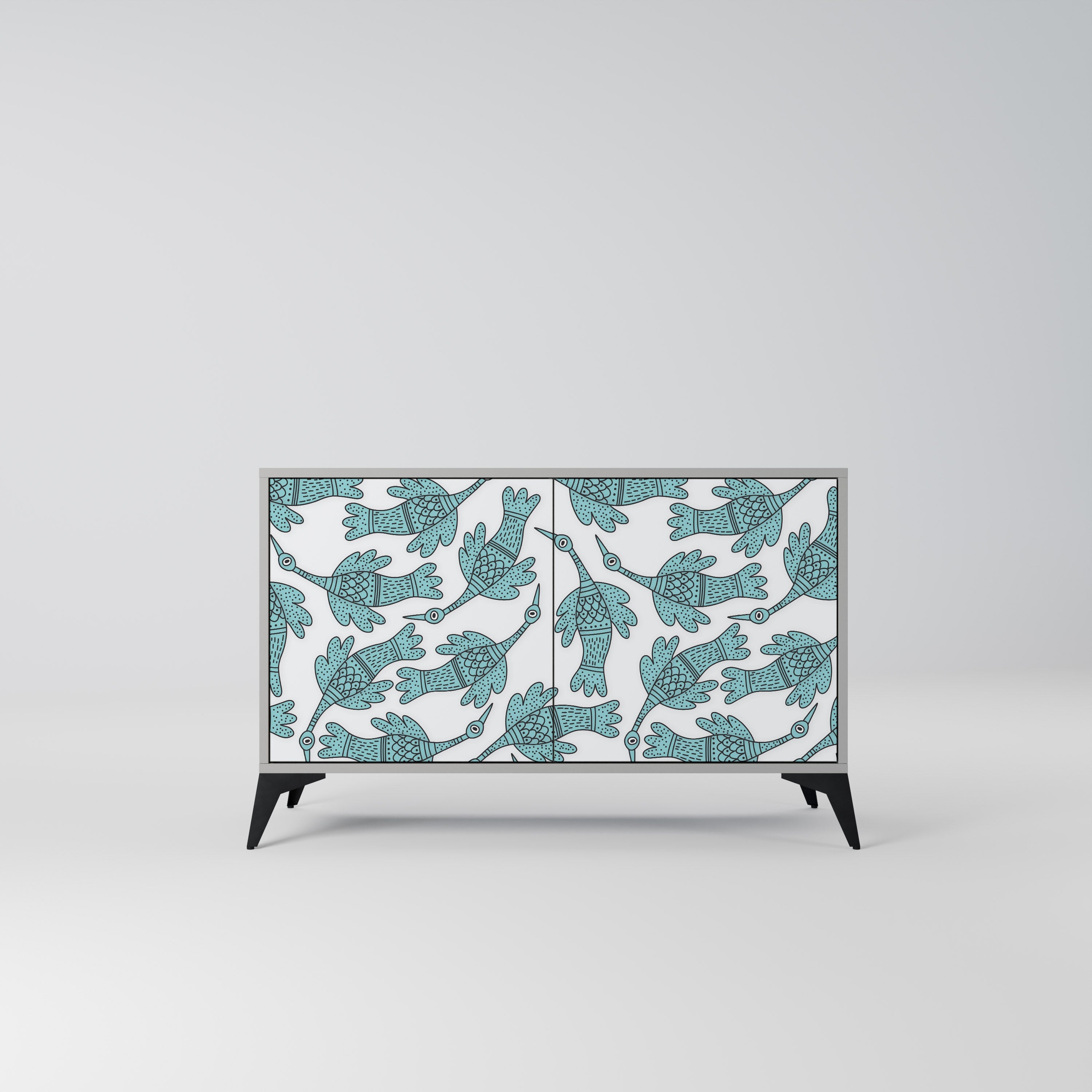 WATERSPOUT SONGIBIRD Aparador de 2 Portas em Acabamento Cinzento