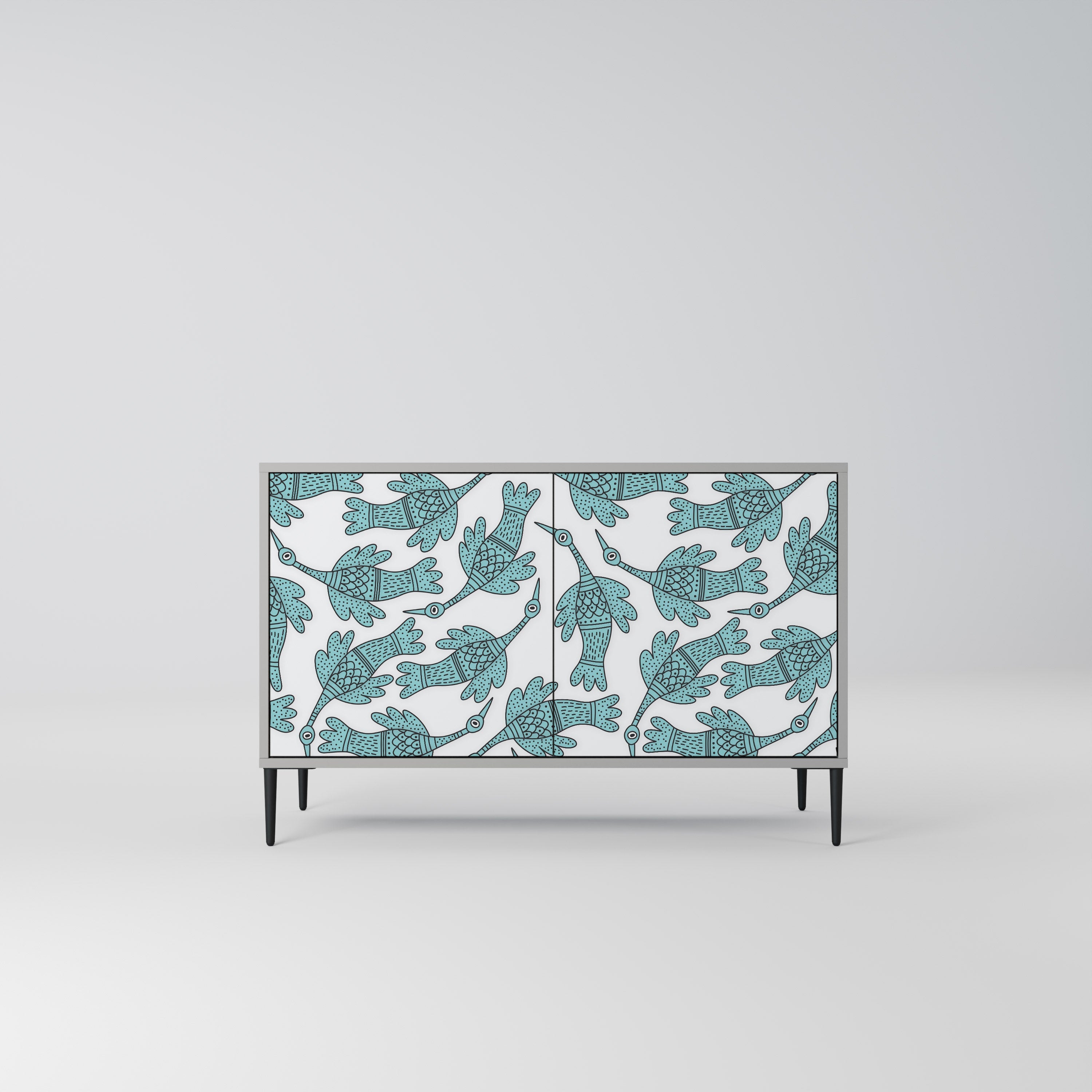 WATERSPOUT SONGIBIRD Aparador de 2 Portas em Acabamento Cinzento