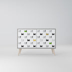 CATS COMPILATION Aparador de 2 Portas em Acabamento Cinzento