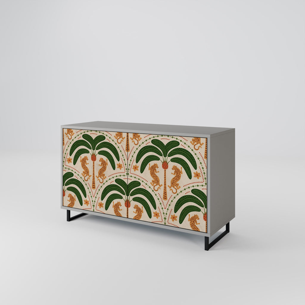 DANCING PREDATORS Aparador de 2 Portas em Acabamento Cinzento