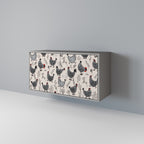 HAPPY HENS 2-Door Sideboard in Grey Finish