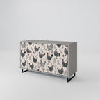HAPPY HENS 2-Door Sideboard in Grey Finish