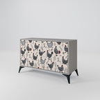 HAPPY HENS 2-Door Sideboard in Grey Finish