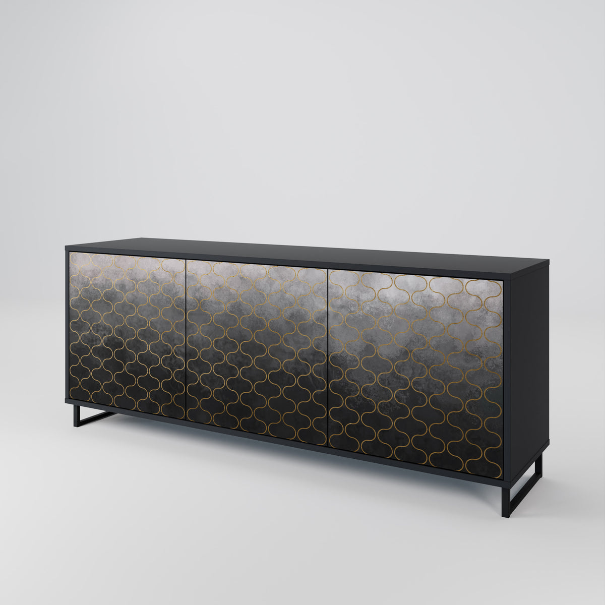 TESSELATED GRAYISH 3-Door Sideboard