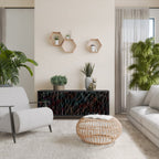 LUMINOUS SNARE Aparador de 3 Portas em Acabamento Preto