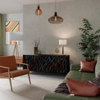 LUMINOUS SNARE Aparador de 3 Portas em Acabamento Preto