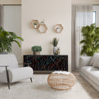 LUMINOUS SNARE Aparador de 3 Portas em Acabamento Preto