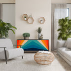 PRISM CONCUSSION 3-Door Sideboard in Black Finish