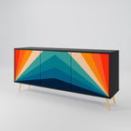 PRISM CONCUSSION 3-Door Sideboard in Black Finish