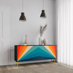 PRISM CONCUSSION 3-Door Sideboard in Black Finish