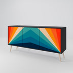 PRISM CONCUSSION 3-Door Sideboard in Black Finish