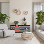 SPECTRA SHOWCASE Aparador de 3 Portas em Acabamento Preto